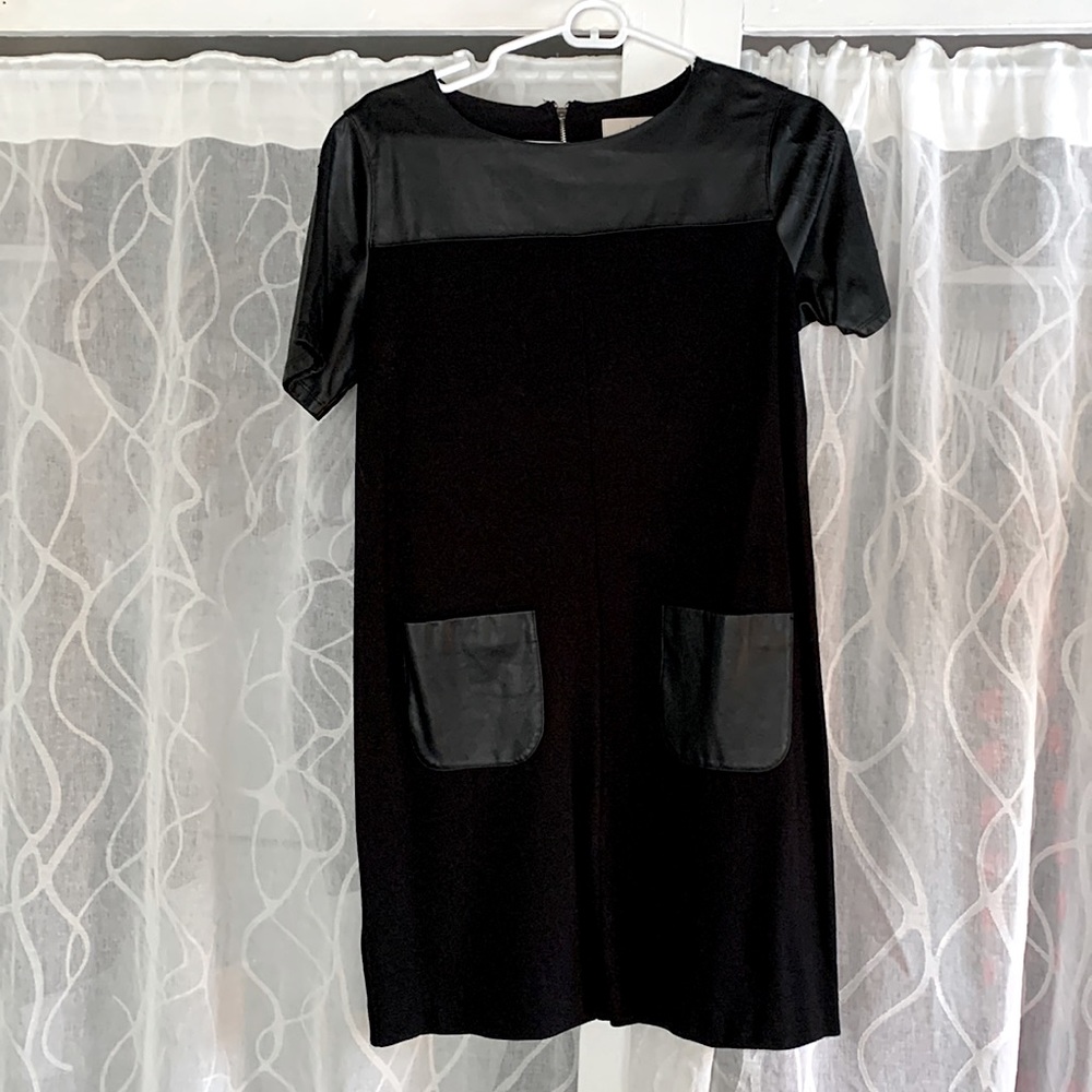 Black mixed media dress